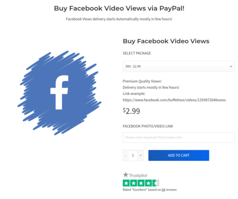 buy facebook video view