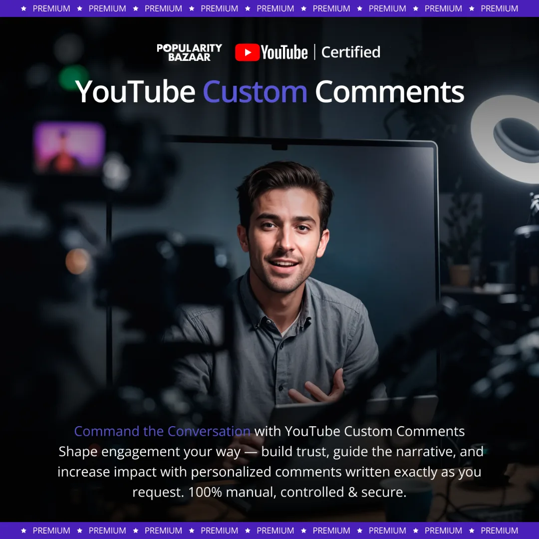 A man records a video with a camera and ring light, showcasing YouTube Custom Comments—a feature that boosts channel engagement through personalized viewer interactions.
