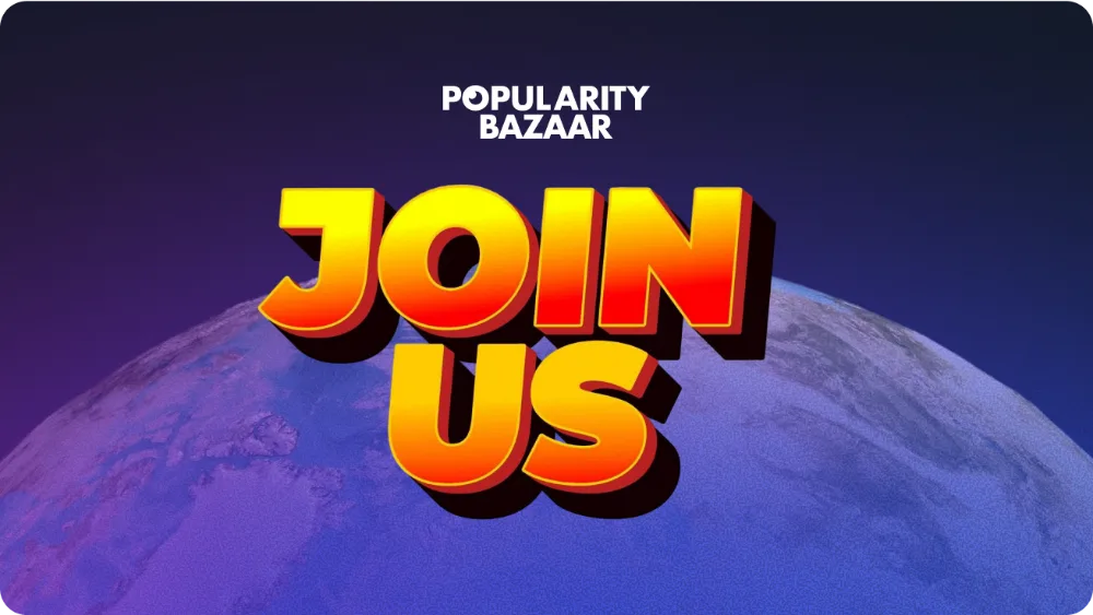 Bold call to action for team recruitment at PopularityBazaar