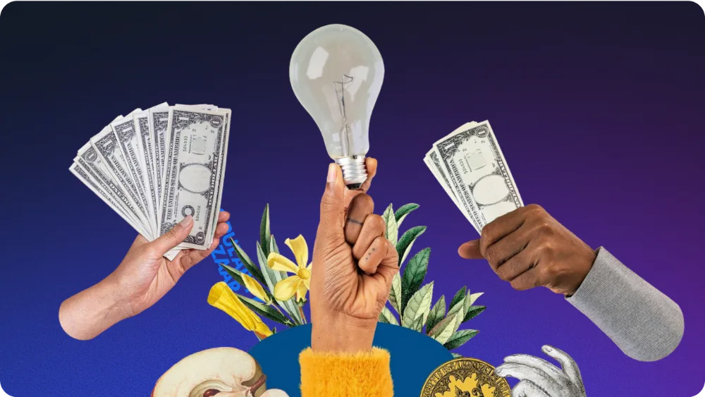 Creative representation of employee perks, flexibility, and growth